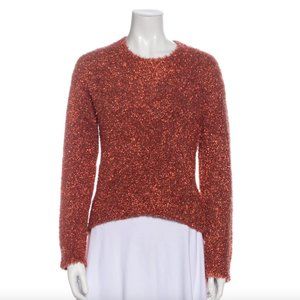 SIES MARJAN Orange Lurex Crew Neck Sweater XS